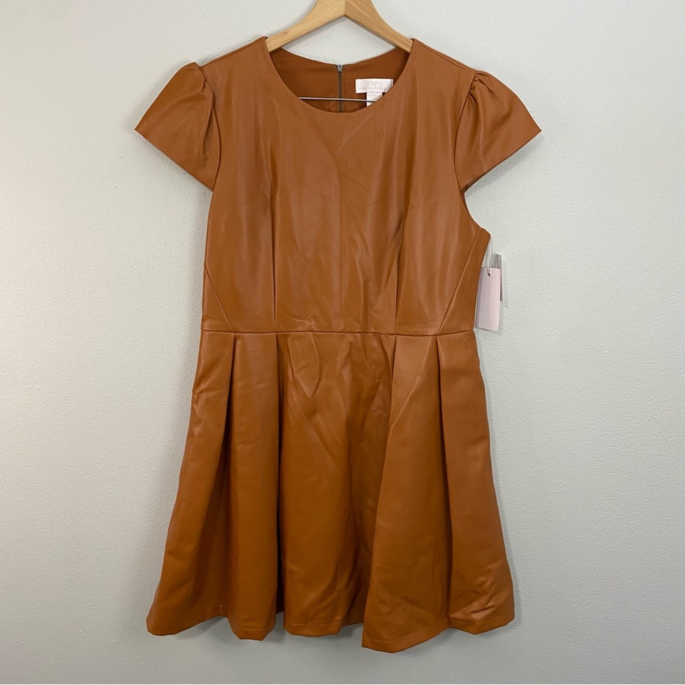 Rachel Parcell NWT Umber Mini Dress Leather‎ Women's Size 14